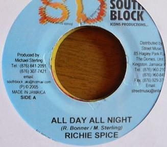 Richie Spice, Zebra  - All Day All Night / It No Full