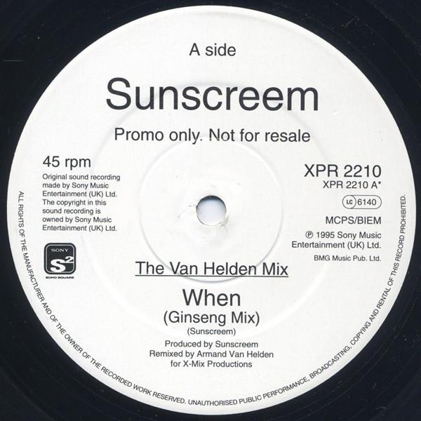 Sunscreem - When (Van Helden / DJ Stew Mixes)